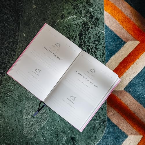 Papier Gratitude Attitude Journal - Pink Hardcover | Daily Prompts, Morning & Evening Manifestation & CheckIn | Undated Planner | For Affirmation, Reflection, Mindfulness & Meditation | Self Care Gift