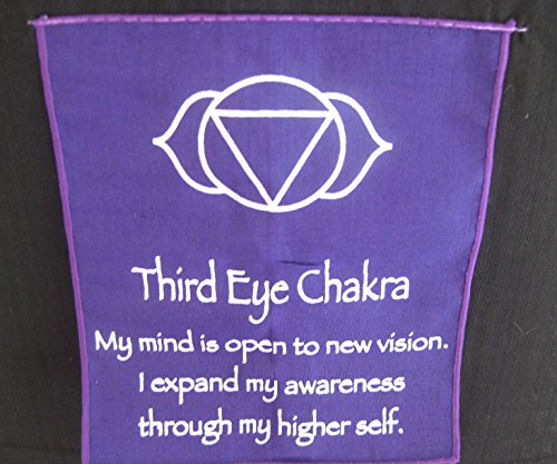 OMA 7 Chakra Meditation Wall Hanging Banner Prayer Flag Tibetian Buddhist Healing Balance Hanging - Large, 60" Long