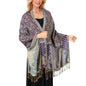 MUQU Women Pashmina Shawls and Wraps Scarf Soft Silky Reversible Paisley Scarves Shawl for Women - color: Green-a4