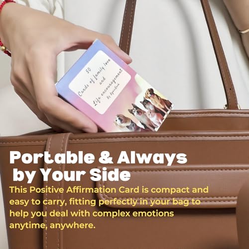 Mindfulness Cards, 50 Positive Affirmations and Encouragement Cards for Self-Love Journey, Motivational Deck Inspirational Quotes to Enhance Daily Self-Care and Mental Positivity - color: Affirmation-Mingfulness