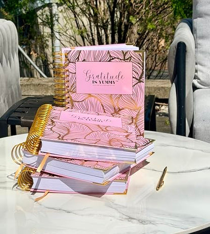 Gratitude is Yummy® 90-Day Grattitude Journal – Manifestation Journal with Prompts, Law of Attraction Daily Guided Journal for Self Care, Mindset & Abundance (Luxury Hardcover Gift Set)