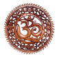 NOVICA Artisan Handcarved Wood Wall Relief Panel Om Motif from Bali Brown Indonesia Decor Panels Hinduism East Meets West Spiritual Religious Balinese Traditional Carvings [0.8in H x 15.75in Diam.]