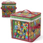 12" Soft Side Zipper Toy Storage Bag, Quilt Pattern Cloth Cube, Reusable,Clear Bag, Playroom, Bedroom & Puzzles Board Game Organizers And Storage Bin, Dinosaurs & Leaves Design - color: Dinosaur