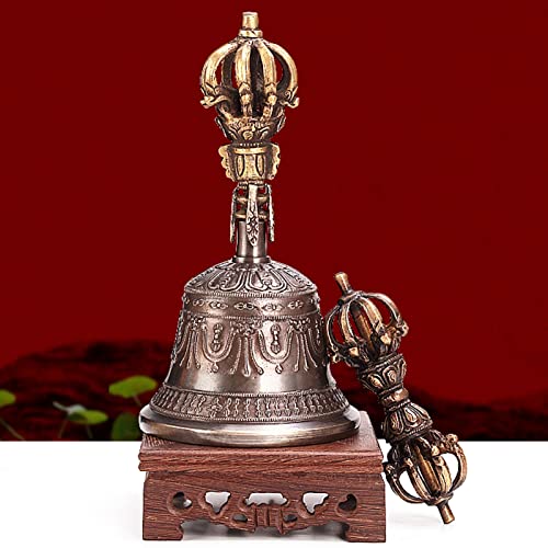 Buddhist Meditation Bell and Dorje Set, Extraordinary Craftsmanship Is Poured Into This Gorgeous Hand Bell To Make It Stand Out From The Crowd