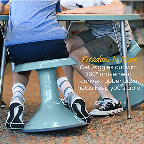 ECR4Kids ACE Active Core Engagement Wobble Stool, 15-Inch Seat Height, Flexible Seating, Seafoam - color: Seafoam