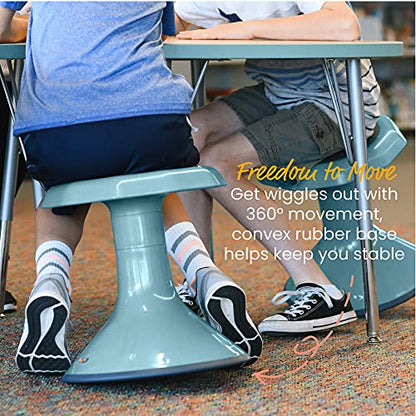 ECR4Kids ACE Active Core Engagement Wobble Stool, 15-Inch Seat Height, Flexible Seating, Seafoam - color: Seafoam