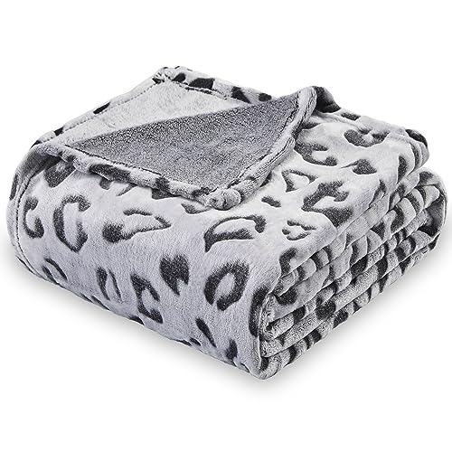 Flannel Fleece Cheetah Print Throw Blanket for Women, Lightweight Super Soft Cozy Plush Blanket, 50 x 60 Inches Black Leopard - color: Black Leopard, size: 50x60 IN