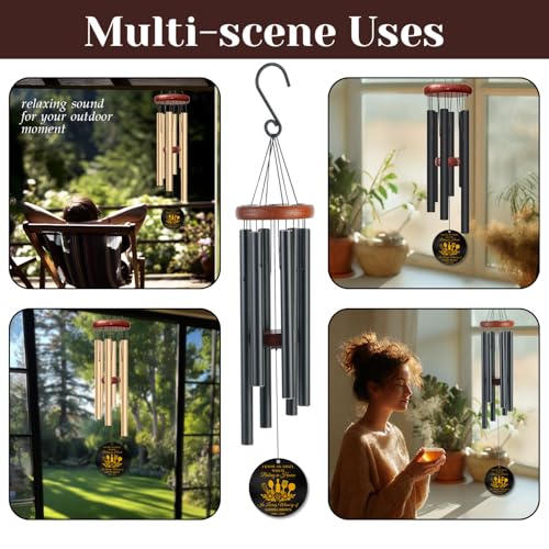 Personalized Baking Memorial Wind Chime – “I Know an Angel Who is Baking in Heaven” Custom Engraved Name & Years – Sympathy Gift for Baker, Mom, or Grandma – Memorial Windchime Tribute Keepsake - size: BakingWC 1