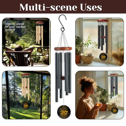 Personalized Baking Memorial Wind Chime – “I Know an Angel Who is Baking in Heaven” Custom Engraved Name & Years – Sympathy Gift for Baker, Mom, or Grandma – Memorial Windchime Tribute Keepsake - size: BakingWC 1