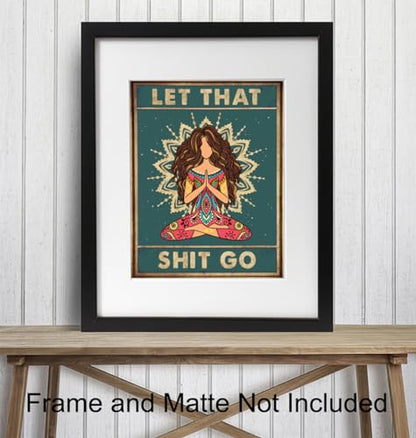 New Age Mandala Wall Art LARGE 11x14 - Zen Wall Art for Home - Mandala Art spiritual Gifts - positive Print - Inspirational Wall Decor - Bohemian - Buddha Art Yoga Decor - Unframed - size: 11"L x 14"W