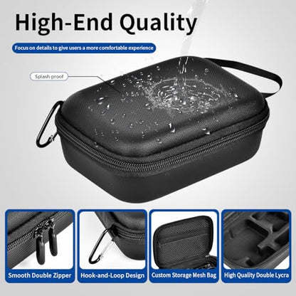 Carrying Case for DJI Osmo Nano, 8 in 1 Osmo Nano Travel case Protective Storage Bag for DJI Osmo Nano Standard Combo Including 2 Silicone Lens Caps, 4-Pack Lens Screen Protectors