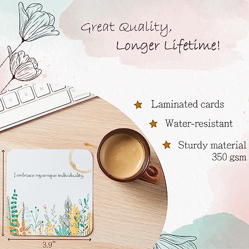 Ariond Positive Affirmation Cards for Women | Happier Me Inspirational Deck For Meditation & Gratitude | Daily Motivational & Mindful Prompts | Intentional Gift For Yoga and Spirituality