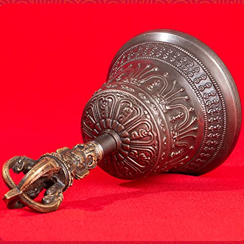 Hand Bell Puja Bronze Bell For Home Decoration, For Meditation, Prayer, Reiki, Wakefulness, Concentration, Healing Dorje Set(Medium)
