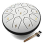 Rain Drum for Outside Garden, MIUYA 6 Inch 11 Notes Steel Tongue Drum for Adults, Beginner Percussion Instrument for Meditation Yoga, Cloud White - color: Cloud White