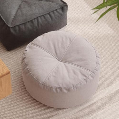 15.7 inch Round Floor Pillow Large Thick Pillows Seating Cushion Meditation Floor Pillow for Adults Office Living Room, White