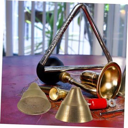 PRETYZOOM 4sets Handmade Vintage Copper Meditation Bell Ethnic Design Percussion Instrument for Relaxation Yoga and Music Lovers Compact Present 2pcs*4