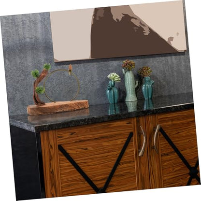 Mobestech Zen Style Root Carving Desktop Ornament Creative Wooden Decor for Home and Office Natural Wood Artware Unique Design for Meditation Spaces and Modern Interiors