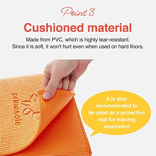 Primasole Folding Yoga Travel Pilates Mat Foldable Easy to Carry to Class Beach Park Tear resistant Travel Picnics 4mm Thick 9 Colors - color: Black
