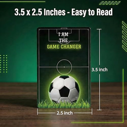 Soccer Affirmation Cards for Kids Teens – 54 Motivational Cards for Confidence, Focus & Game Day Preparation – Fun Soccer Gift for Players & Coaches