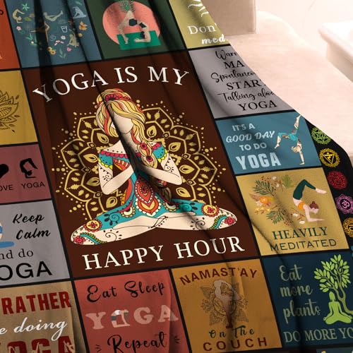 Generic Yoga Blanket Gifts for Women Lovers, Instructors - Outdoors Travel, Zen Meditation Decor - 50 * 60