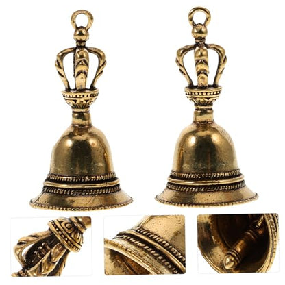 Meditation Healing Spiritual Bell 2Pcs Hand Hand held Bell Buddhist Charm
