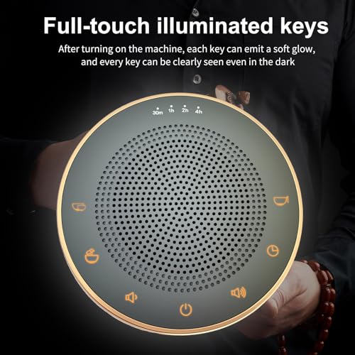 Meditation Sound Machine,Portable Electronic Singing Bowl Frequency Healing,256HZ-432HZ-528HZ 9 Tones Singing Bowl Frequency Generator for Healing with 4 Level Timer and Luminous Button