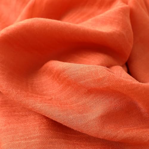 Pashmina Shawl Party Wraps Evening Dress Bridesmaid Long Cotton Scarves for Wedding - color: Orange 8