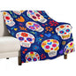 Fashion Bed Sofa Couch Cover, Unisex Blanket, Day Dead Cool Mexican Sugar Skull Lightweight Flannel Blanket - color: Color78, size: 30"x40"