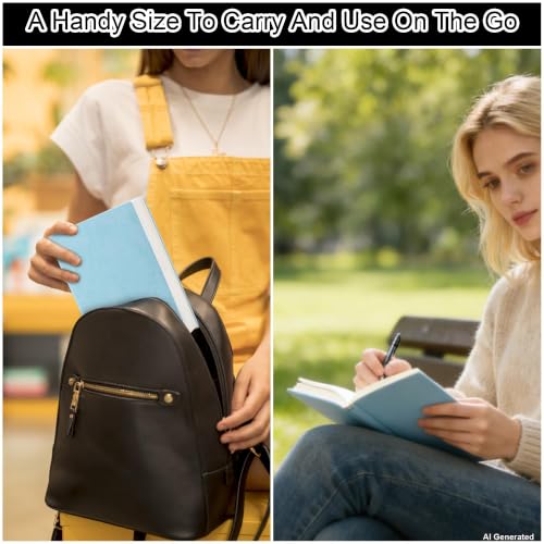 Thick Blank Journal Notebook 400Pages Hardcover Sketch Book Notebook Blank Journal Unlined No Lines Soft Leather Cover A6 (3.9 × 5.5) Journal Leather Notepad Drawing Book Memo Writing Sketch Pad Diary Notebook (Raspberry Pink-400 page) - color: Raspberry