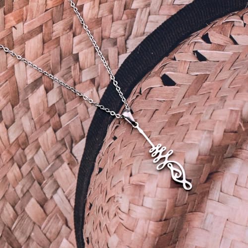 Unalome Flower Necklace Spiritual Symbol Pendant Necklace Meditation Jewelry - style: spiritual necklace
