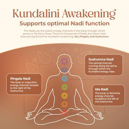 KUNDALINI AWAKENING Herbal Supplement – Ayurvedic Herbal Blend with Ashwagandha, Bacopa, Tulsi, and Haritaki – Supports Spiritual Growth, Chakra activation, Meditation, & Higher Consciousness.