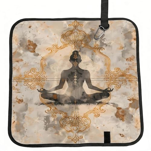 Yoga Meditation (1) Print Folding Seat Pad, Portable Camping Seat Cushion for Outdoor