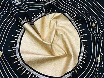 Indian Consigners Altar Cloth Solar System Sun, Star & Moon Universe Premium Witchcraft Alter Tarot Spread Top Cloth Wicca Square Spiritual 18 by 18 Sacred(Solar System) - size: 18" x 18" (Square)
