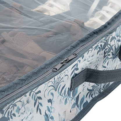Laura Ashley Non-Woven 12 Pair Under The Bed Shoe Storage Bag | Dimensions: 29"x 24"x 6" | Holds 12 Pairs of Shoes | Bedroom Organization | Foldable | Parterre - style: Under Bed Shoe Bag
