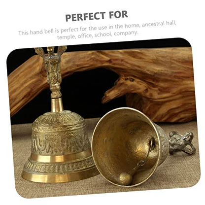 LALAFINA Small Meditation Hand Bell Jingle Bells Handbell for Adults for Home and Decor