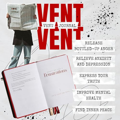 Mental Health & Shadow Work Journal: Vent - Guided Prompts for Healing Grievance, Rage, Anger, Anxiety, Depression, Therapy, Mindfulness, Self-Care, Stress Relief Gifts and Nervous System Regulation