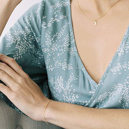 Honeycat Thin Ball Chain Plain Bracelet in 18k Gold Plate, 18k Rose Gold Plate, or Silver | Minimalist, Delicate Jewelry - color: Rose Gold