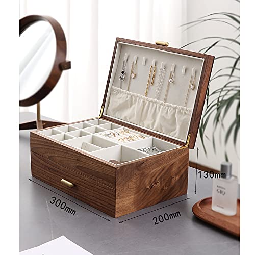 Wooden Storage Box with Lid Organizer Handmade Craft Jewelry Case Wooden Box