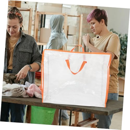 LIOOBO Heavy Duty Closets Storage Bag Quilt Organizer Large Travel Bag Zipper Window