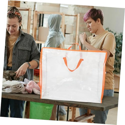 LIOOBO Heavy Duty Closets Storage Bag Quilt Organizer Large Travel Bag Zipper Window