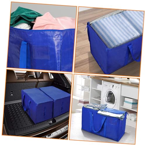 Gatuida Clothes Storage Bag Large Capacity Waterproof Oxford Cloth Zipper Handles Travel Home Sports Bag