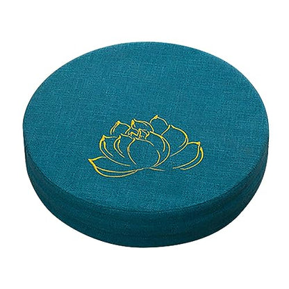 Round Hard Foam Cotton Cushion, Meditation Pad for Kneeling Practice at Home and Office (Lake Blue) - color: Lake Blue