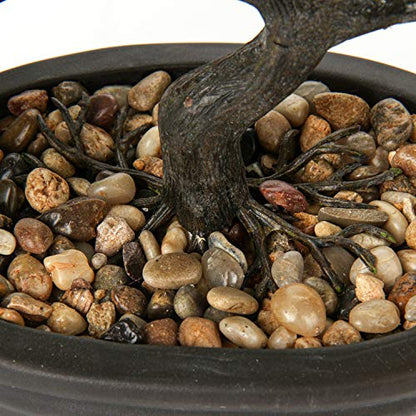 Artificial Bonsai Tree Juniper Faux Plants Indoor Small Fake Plants Decor with Ceramic Pots for Home Table Office Desk Bathroom Shelf Bedroom Living Room Farmhouse Decorations - style: 9" Ficus