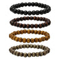 Eigso 6-8mm Wood Beads Bracelet Prayer Beads for Meditation Buddha Tibetan Bracelet for Men and Women