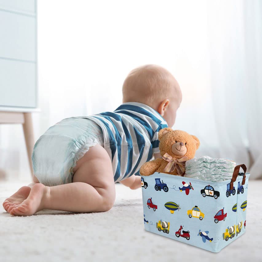 Rectangle Storage Basket, Storage Bins with Handles, Books Box, Gift Baskets(Car) - color: Car