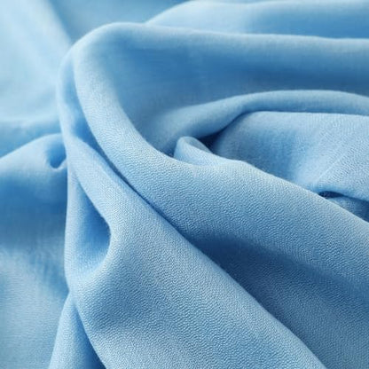 Pashmina Shawl Party Wraps Evening Dress Bridesmaid Long Cotton Scarves for Wedding - color: Light Blue 10