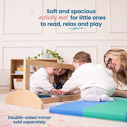 ECR4Kids SoftZone Turning Tiles Folding Activity Play Mat, 48in Square, Baby Essentials, Contemporary - color: Contemporary