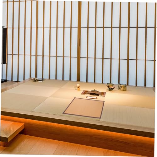 VOSAREA Woven Meditation Cushion Tatami Floor Mat for Cooling Comfortable Sitting Natural Sturdy Design for Yoga and Relaxation