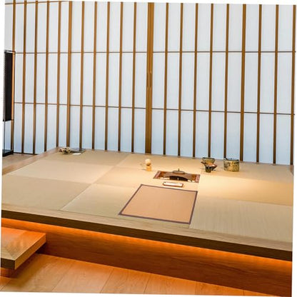 VOSAREA Woven Meditation Cushion Tatami Floor Mat for Cooling Comfortable Sitting Natural Sturdy Design for Yoga and Relaxation