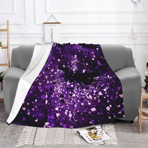 Women's Glitter Prints Throw Blanket (320g Flannel) Anti-Pilling Warm Fuzzy Blankets for Bed Sofa Couch Travel 40x30 Inch - color: Women's Glitter, size: 40x30 Inch